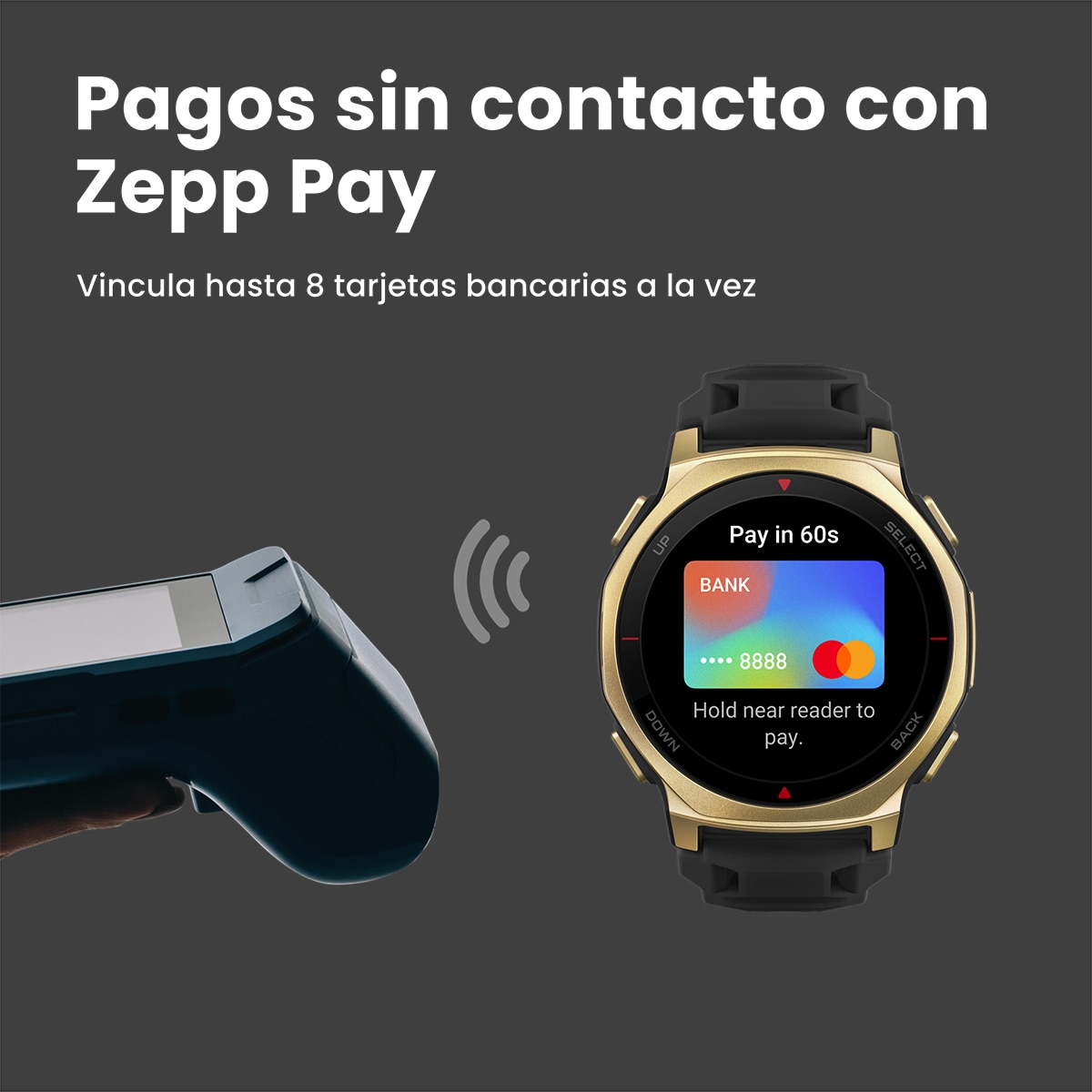 Amazfit T-Rex 3 Pro 44mm con modo HYROX Smartwatch Negro / Oro-9