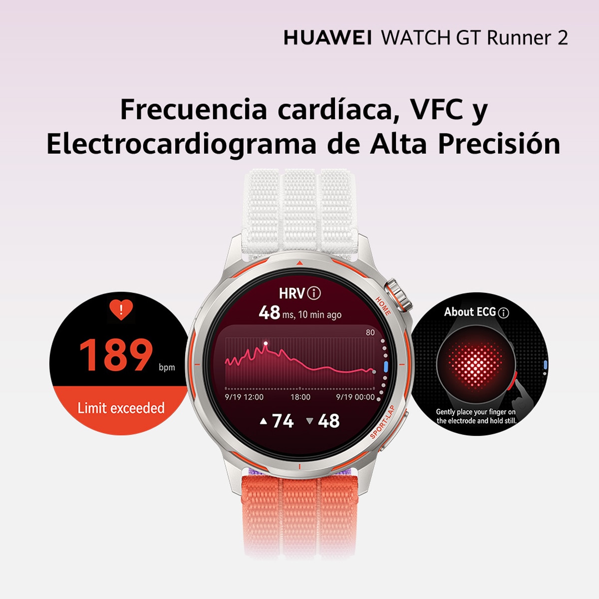 HUAWEI WATCH GT Runner 2, reloj inteligente con GPS Ultra preciso para correr, batería con hasta 14 días de duración, modo maratón inteligente, ritmo en tiempo real, diseño fino con titanio, azul Azul-10