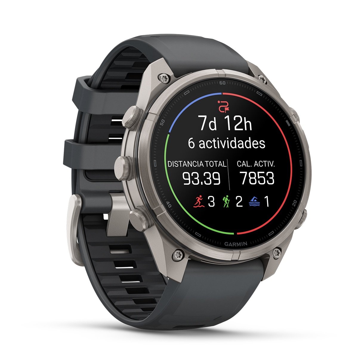 Garmin Fénix 9 Pro inReach 51mm Titanio, correa Gris, LTE, Smartwatch - Gris Gris-6