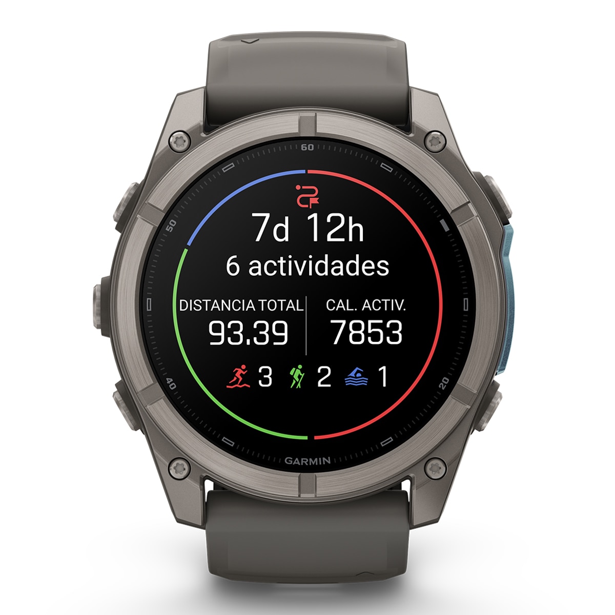 Garmin Fénix 9 47mm Titanio, correa Gris, Smartwatch - Gris Gris-3