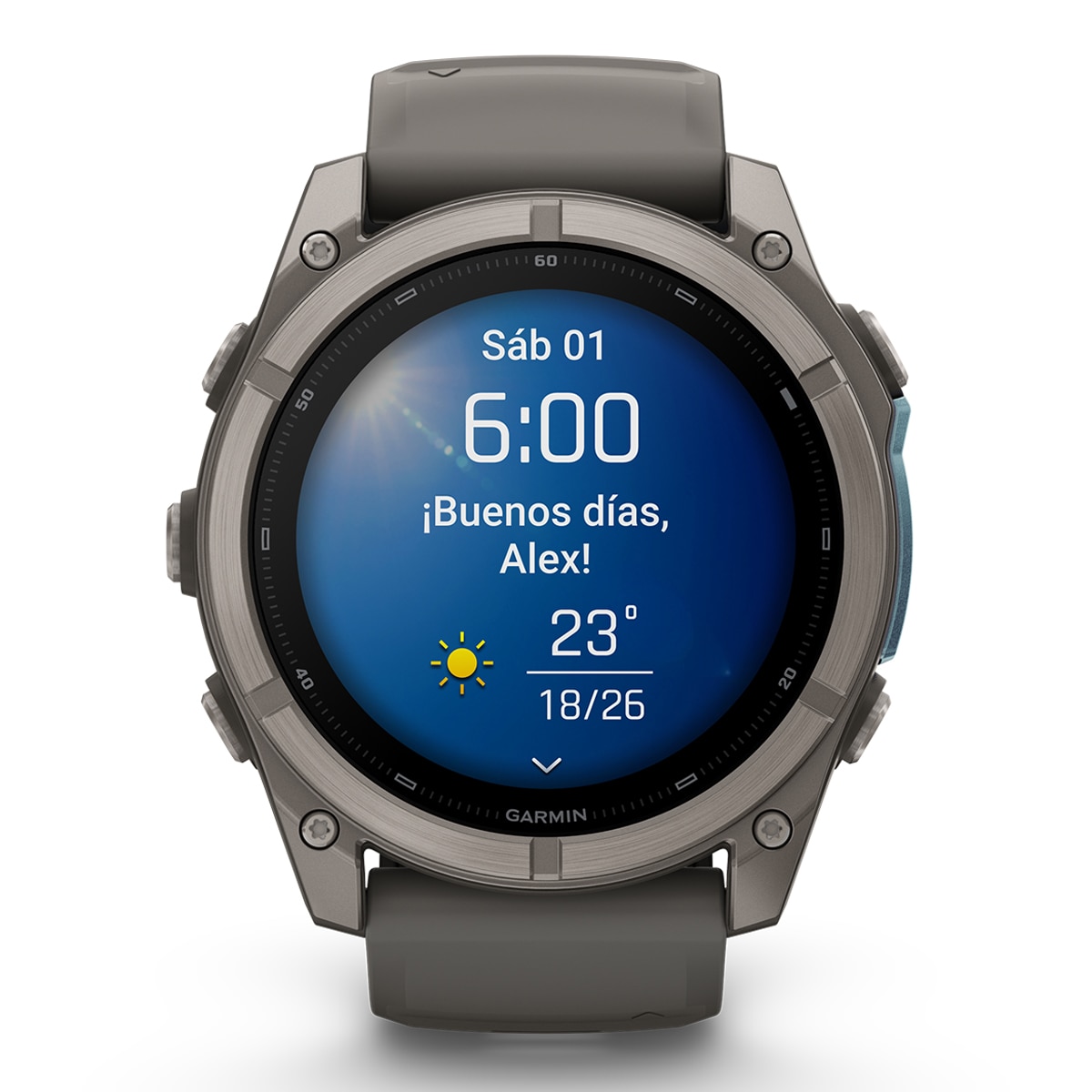 Garmin Fénix 9 47mm Titanio, correa Gris, Smartwatch - Gris Gris-4