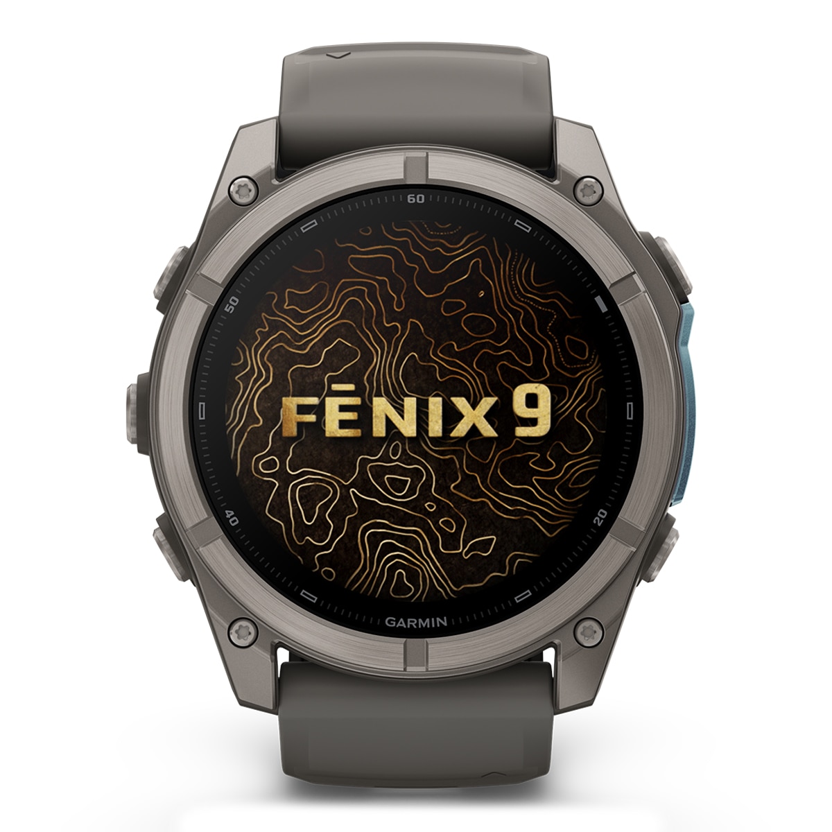 Garmin - Garmin Fénix 9 43mm Titanio, correa Gris, Smartwatch.