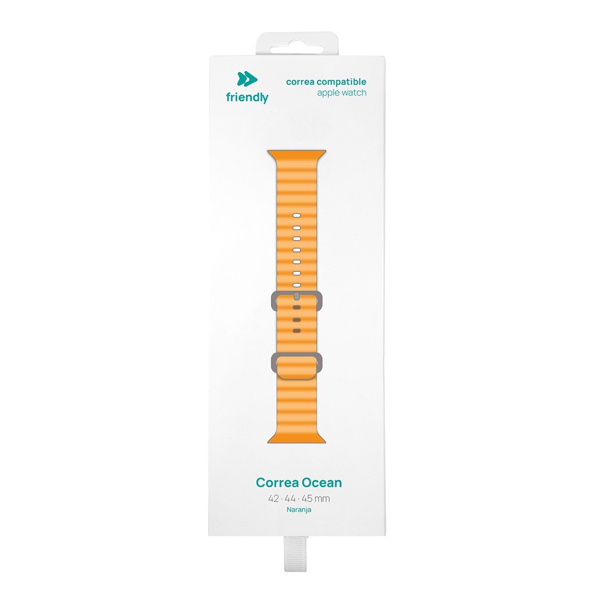 Correa de silicona Friendly License Ocean compatible Apple Watch 42/44/45 mm Naranja Naranja-5