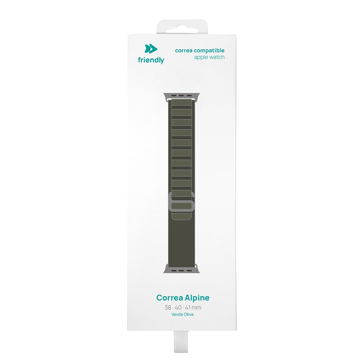 Correa nylon Friendly License Alpine compatible AppleWatch 38/40/41 mm Verde Oliva Verde Oliva-4