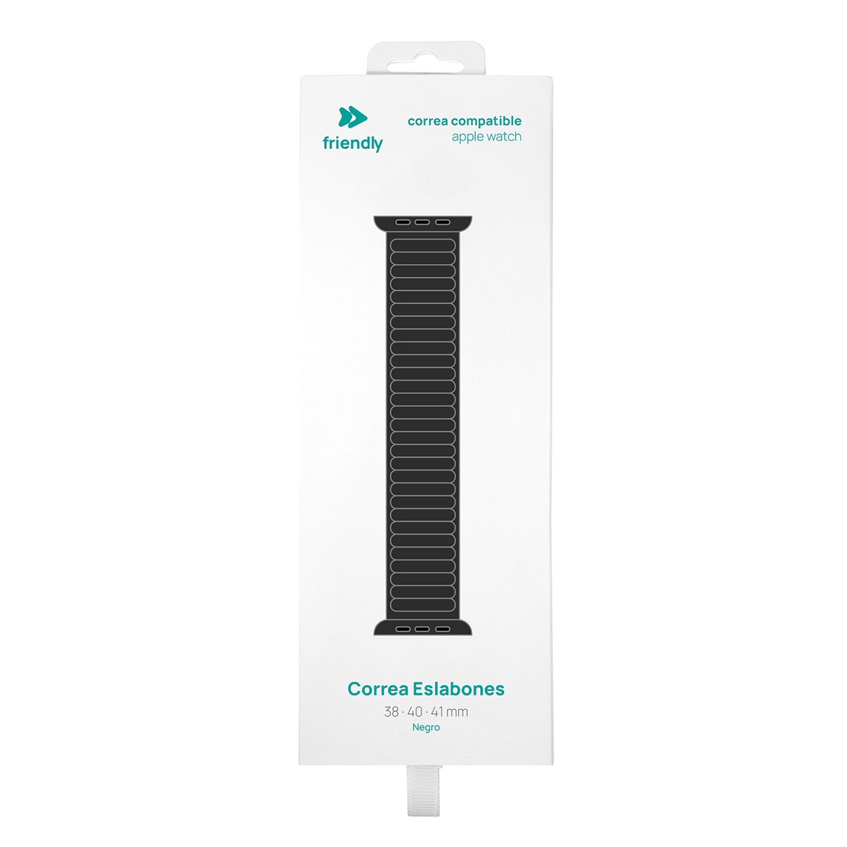 Correa de PU Friendly License Magnética Eslabones compatible Apple Watch 38/40/41 mm Negro Negro-3