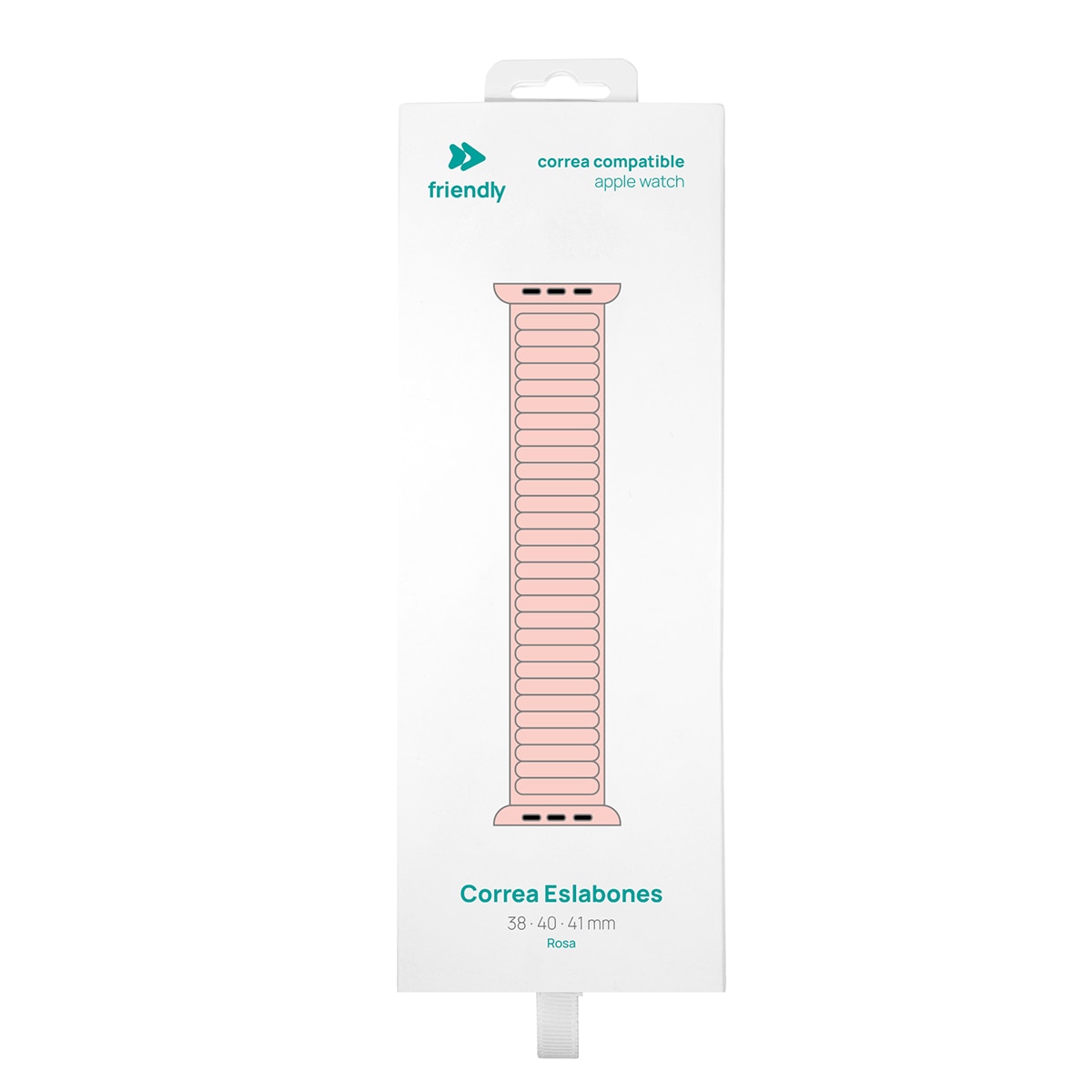 Correa de PU Friendly License Magnética Eslabones compatible Apple Watch 38/40/41 mm Rosa Rosa-3