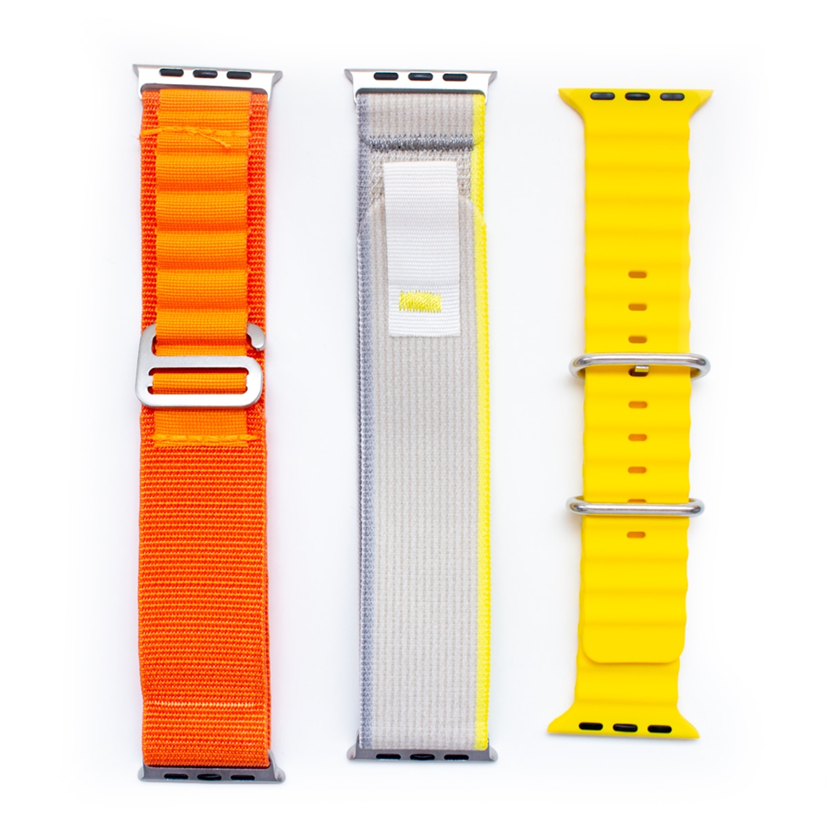 Pack de 3 correas FANCY MIX 1 compatibles Apple Watch 38/40/41 mm Naranja, Beige, Amarillo Multicolor-1