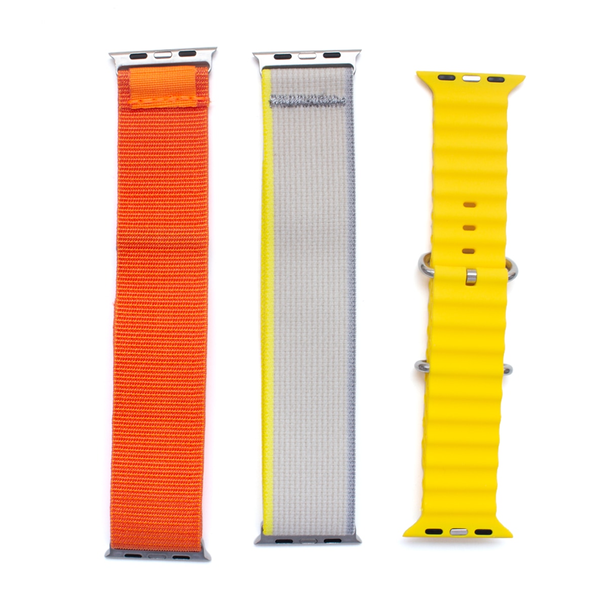 Pack de 3 correas FANCY MIX 1 compatibles Apple Watch 38/40/41 mm Naranja, Beige, Amarillo Multicolor-2