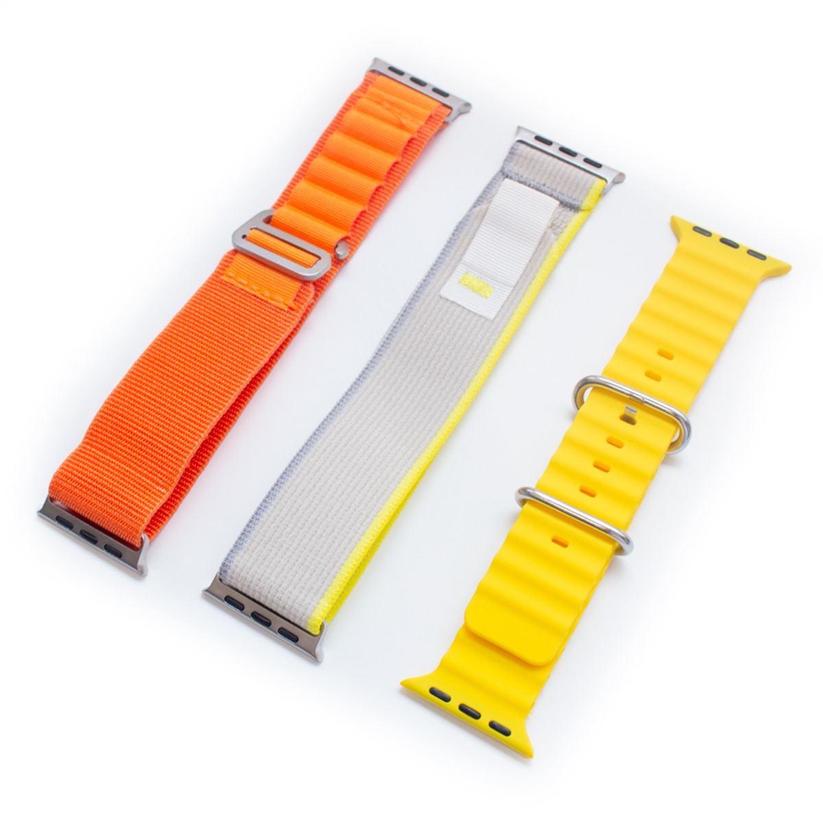 Pack de 3 correas FANCY MIX 1 compatibles Apple Watch 38/40/41 mm Naranja, Beige, Amarillo Multicolor-3