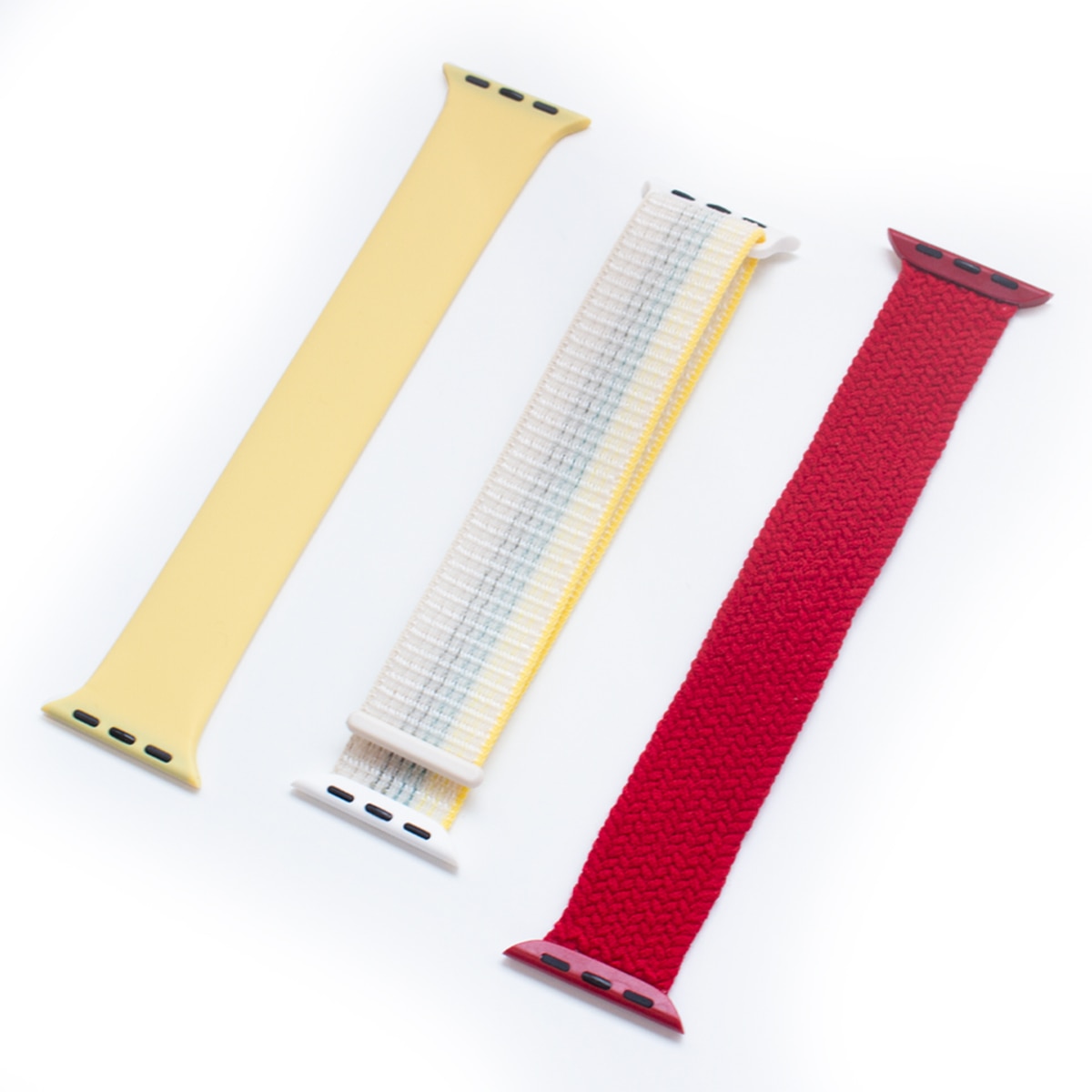 Pack de 3 correas SPORT MIX 1 compatibles Apple Watch 38/40/41 mm Amarillo, Beige, Rojo Multicolor-2