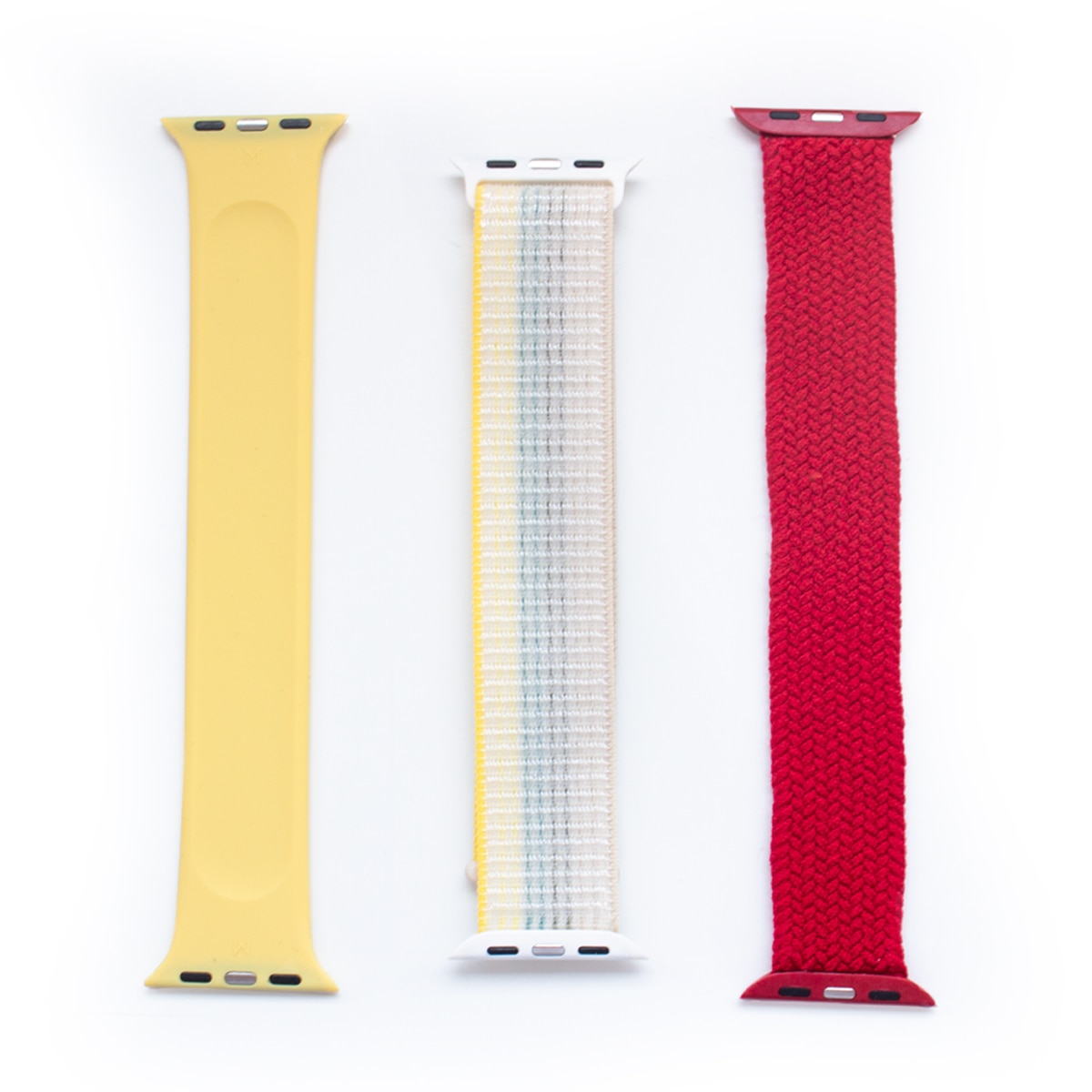 Pack de 3 correas SPORT MIX 1 compatibles Apple Watch 38/40/41 mm Amarillo, Beige, Rojo Multicolor-3