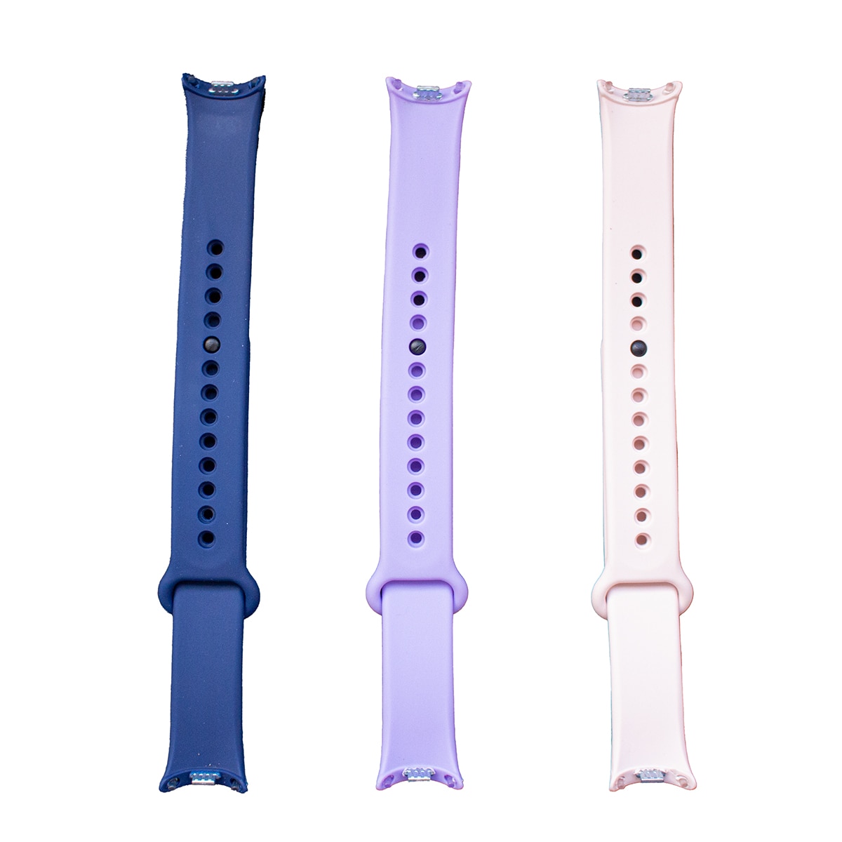 Pack de tres correas de silicona Friendly License para Xiaomi Smart Band 8, azul marino, rosa y lila 2