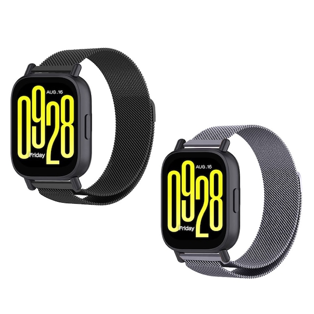 Imagen 0 de Pack de 2 unidades Correa Milanesa Friendly License Ceniza y Negra para Xiaomi Redmi Watch 5 active y 5 lite
