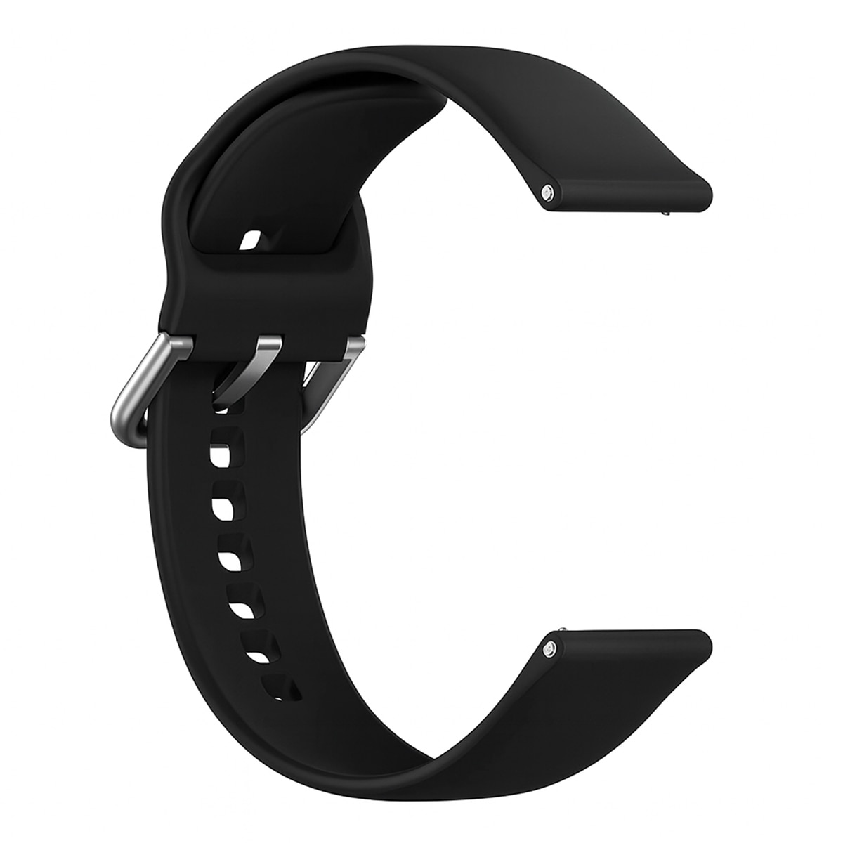 Correa Friendly License universal de silicona negra, 22mm, para smartwatches Multicolor-2