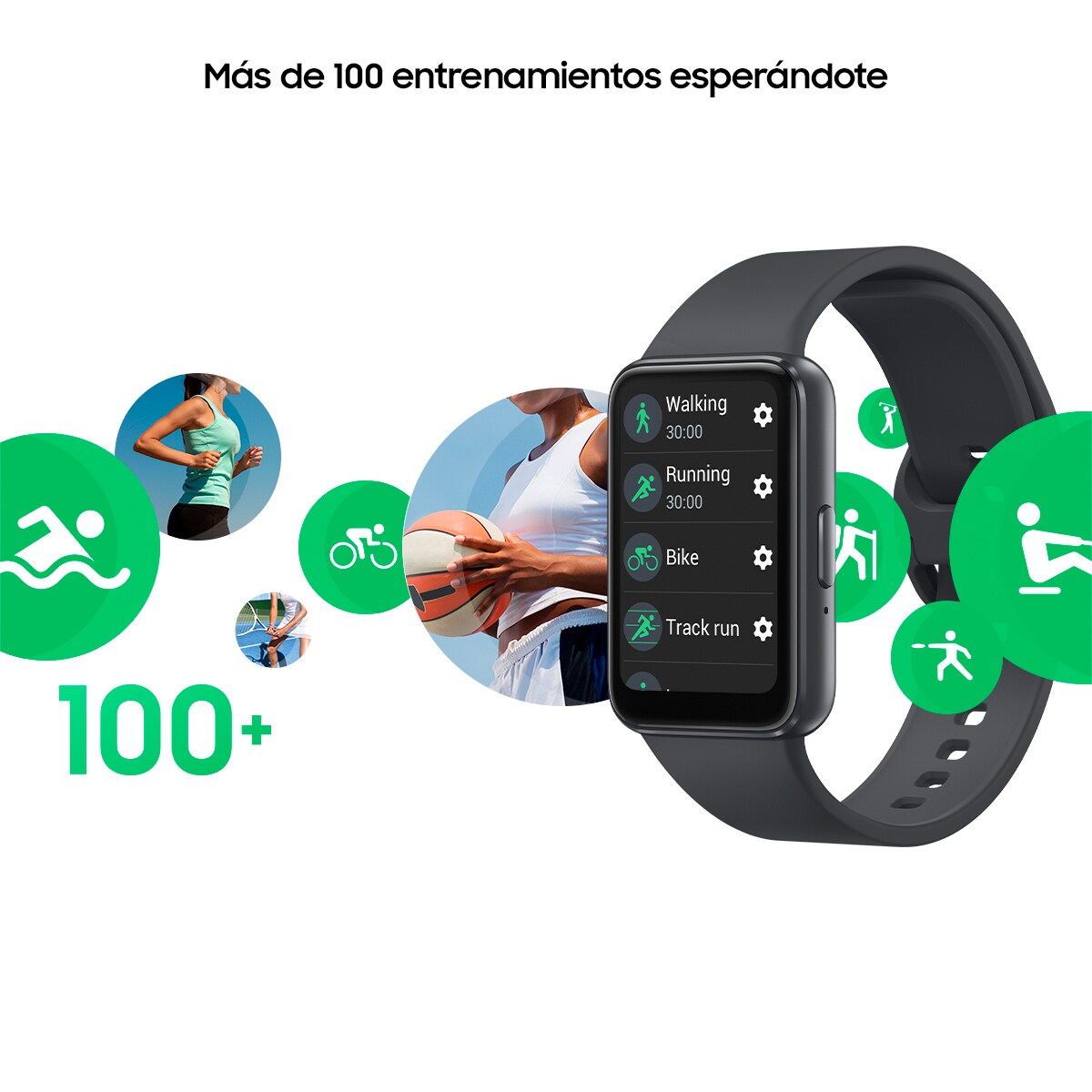 Samsung Galaxy Fit3 Grafito Pulsera de actividad Grafito-4