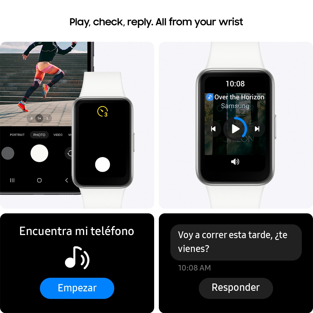 Samsung Galaxy Fit3 Plata/Blanco Pulsera de actividad Blanco-6