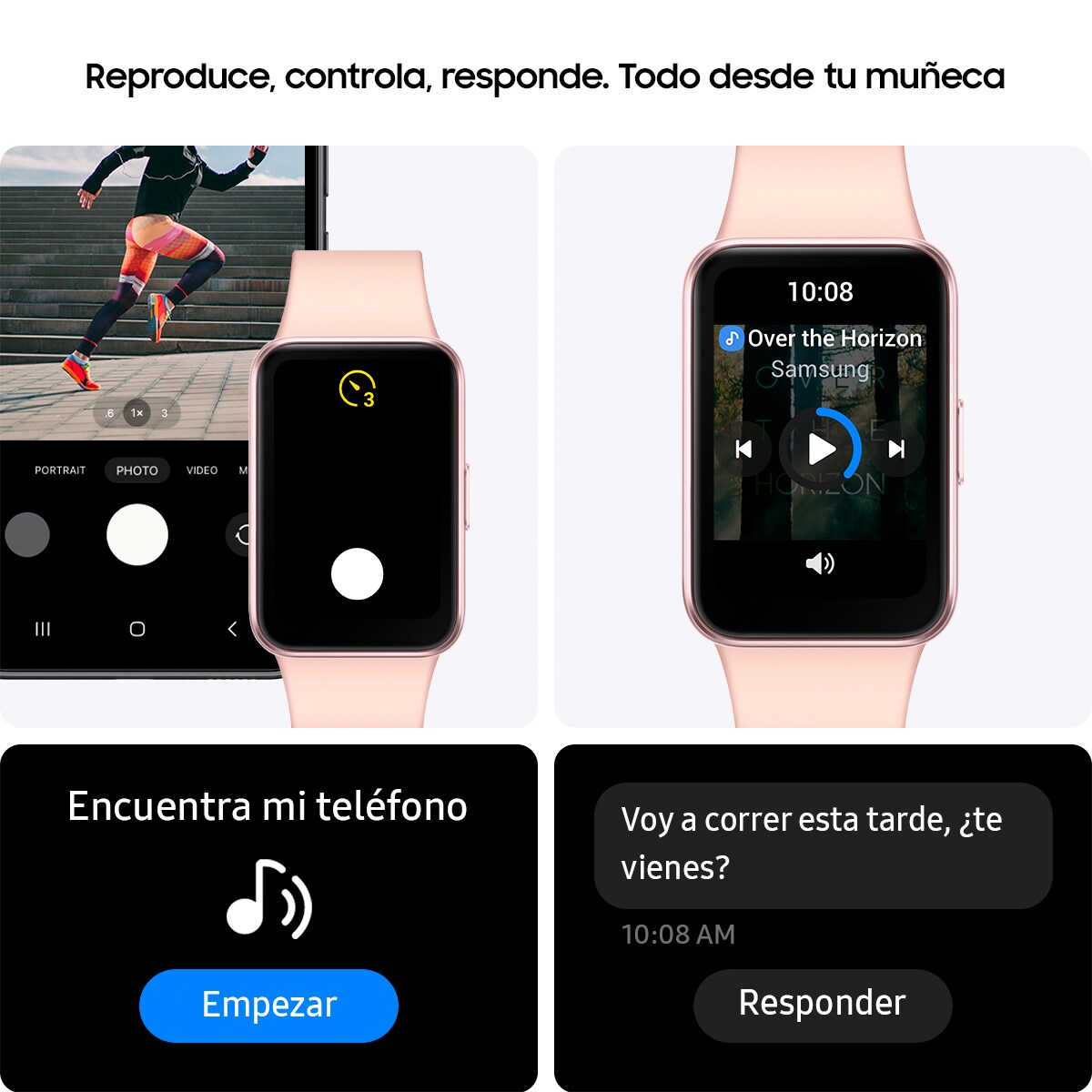 Samsung Galaxy Fit3 Oro rosa Pulsera de actividad Oro rosado-6