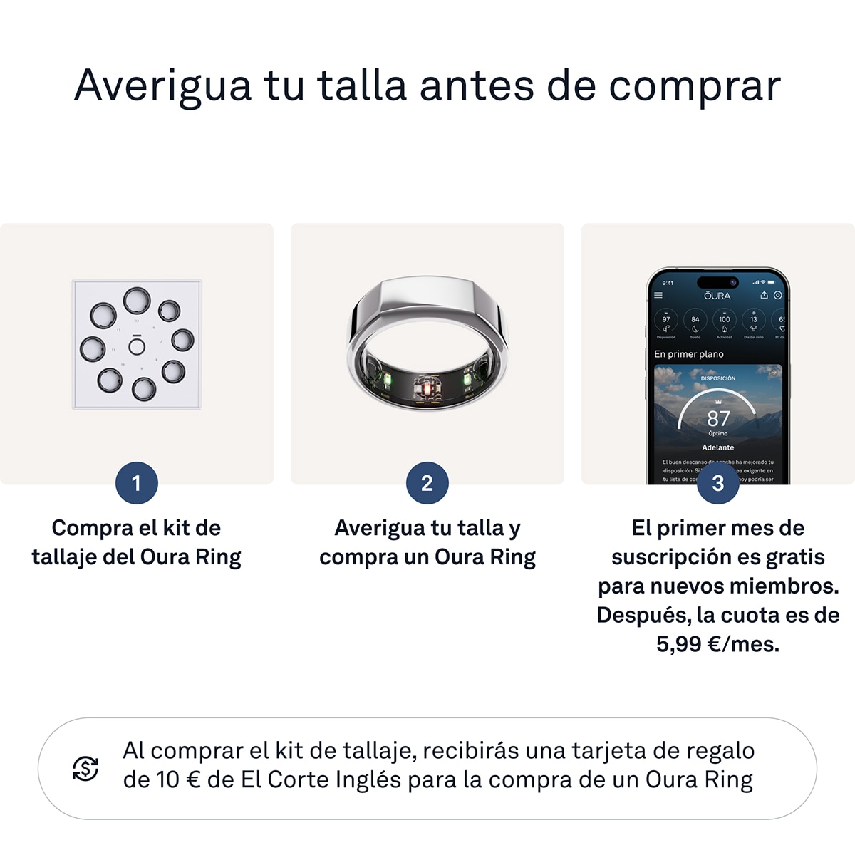 Anillo inteligente Oura Ring Gen3 Heritage Silver Plata-5