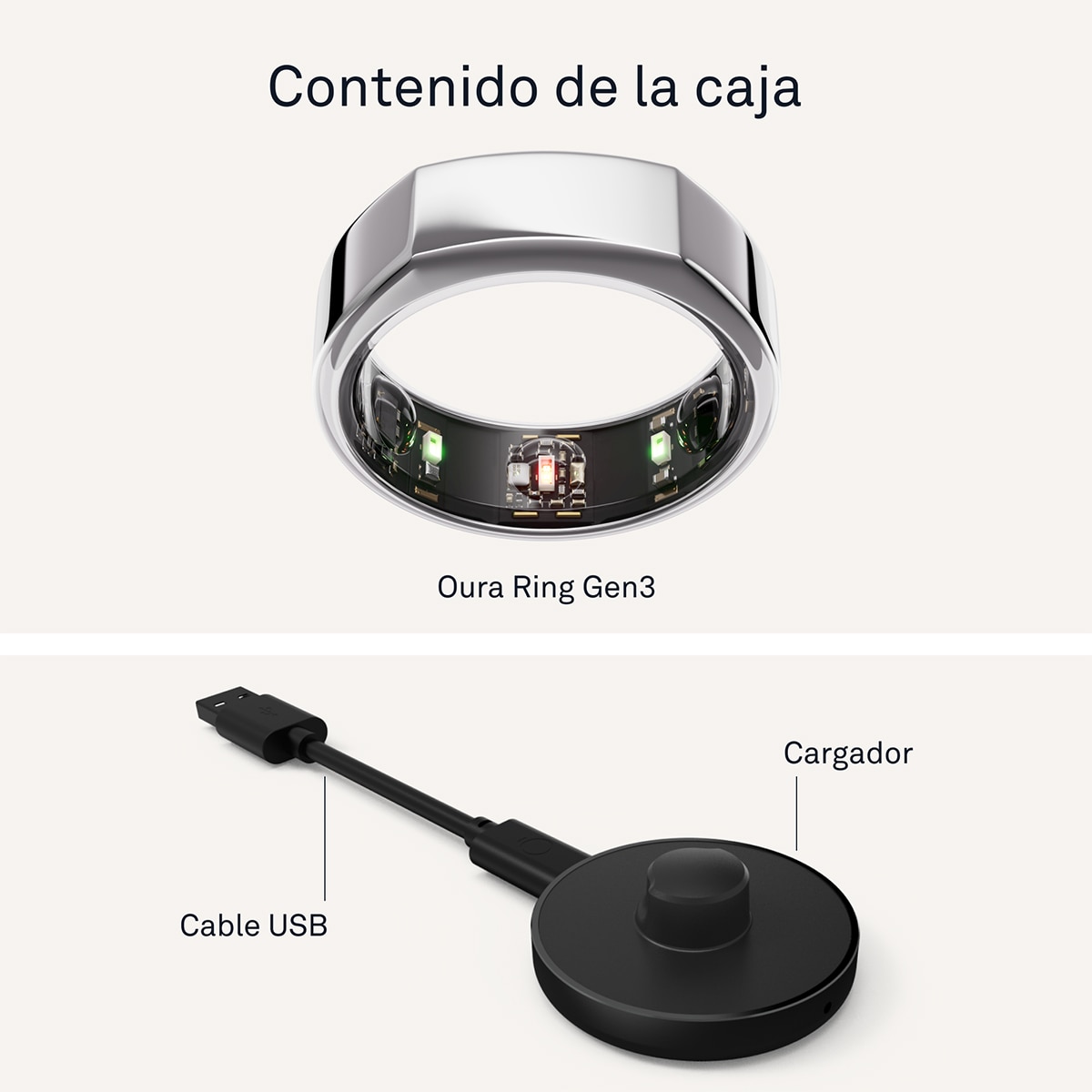 Anillo inteligente Oura Ring Gen3 Heritage Silver Plata-11