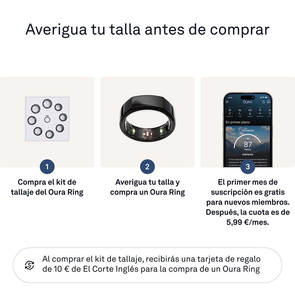 Anillo inteligente Oura Ring Gen3 Heritage Black Negro-5