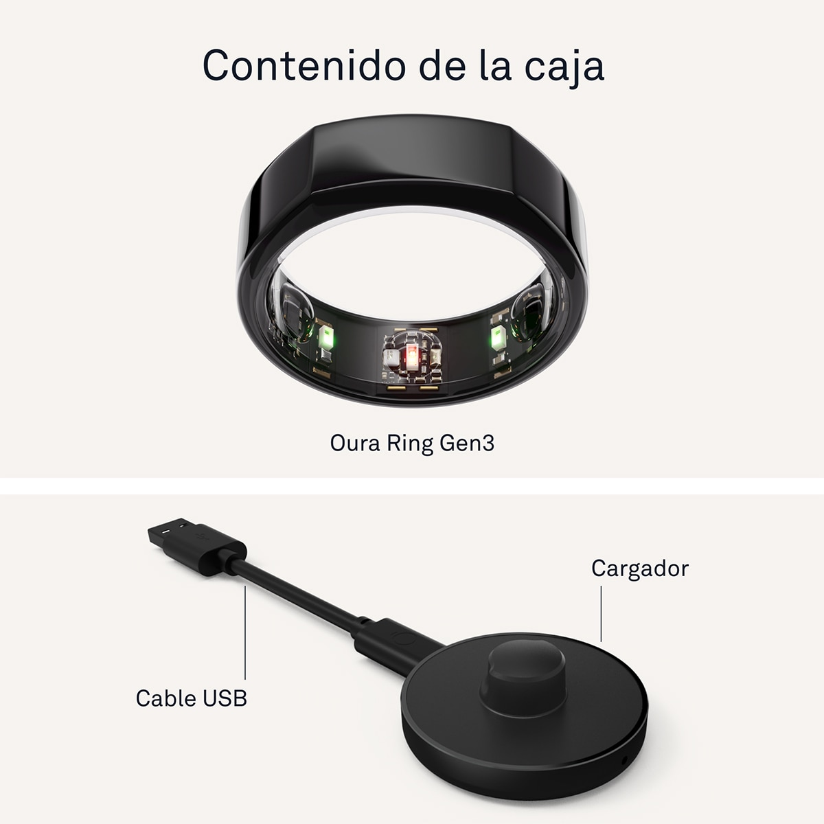 Anillo inteligente Oura Ring Gen3 Heritage Black Negro-12