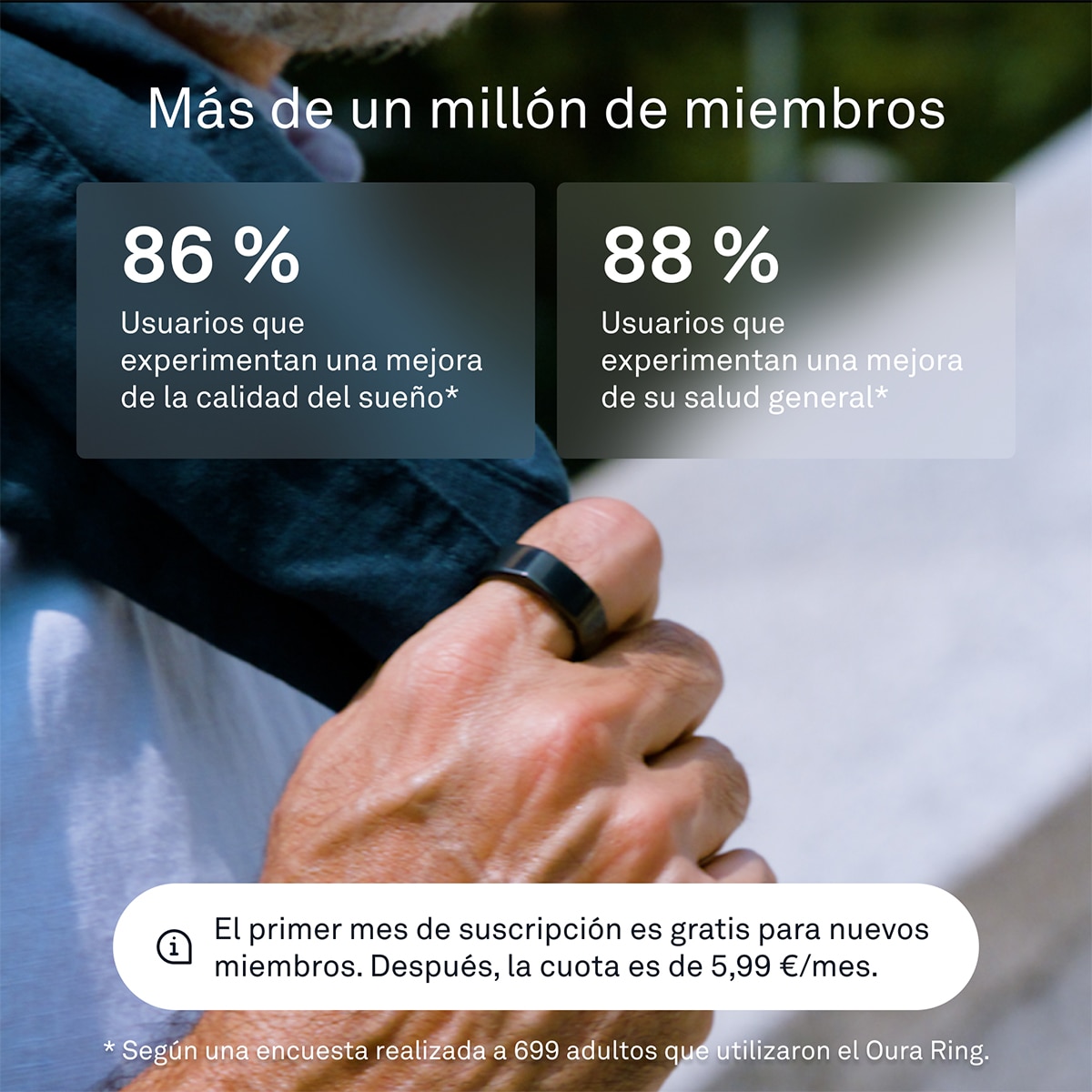 Anillo inteligente Oura Ring Gen3 Heritage Stealth Negro mate-8