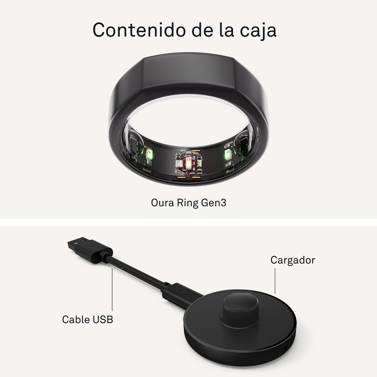 Anillo inteligente Oura Ring Gen3 Heritage Stealth Negro mate-11