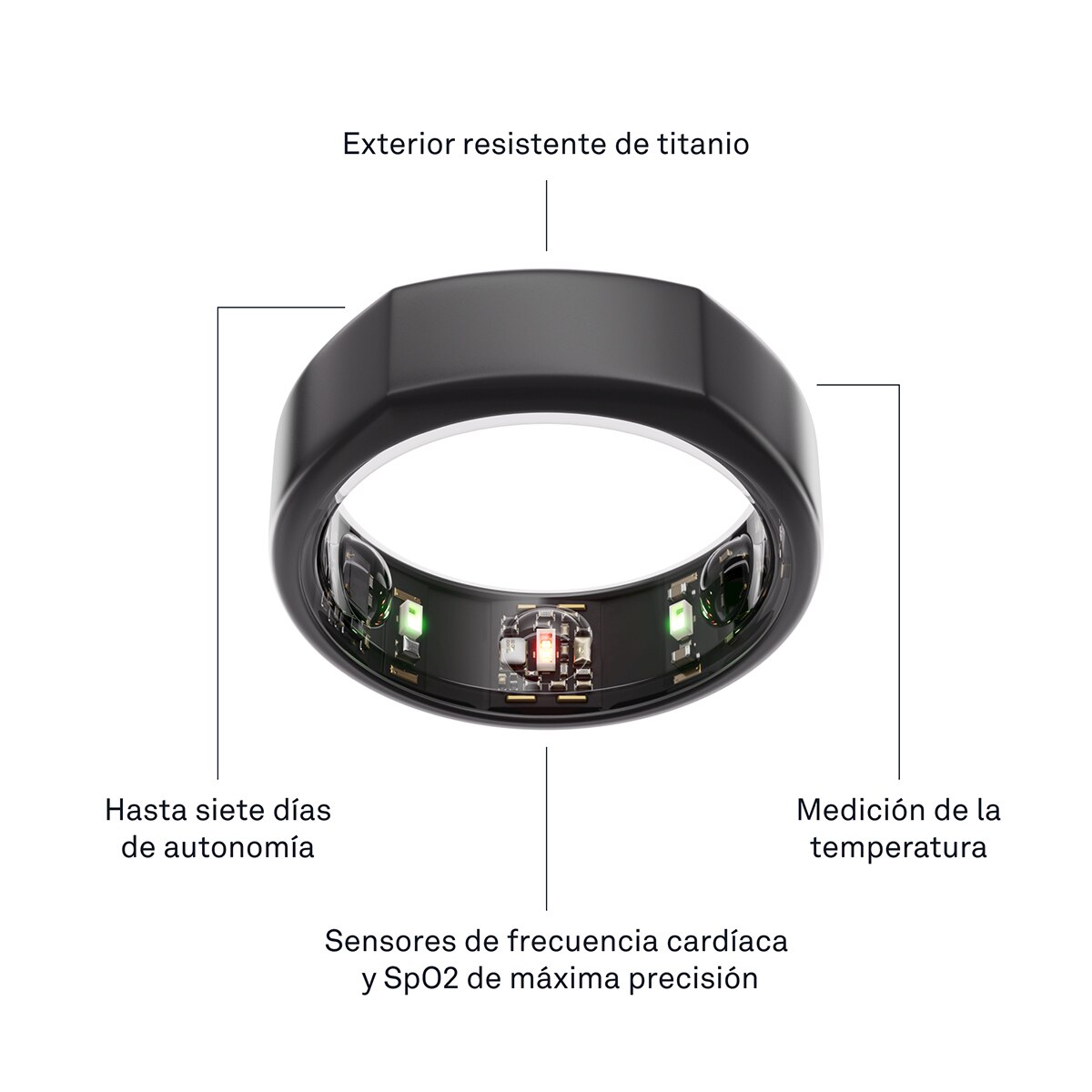 Anillo inteligente Oura Ring Gen3 Heritage Stealth Negro mate-12