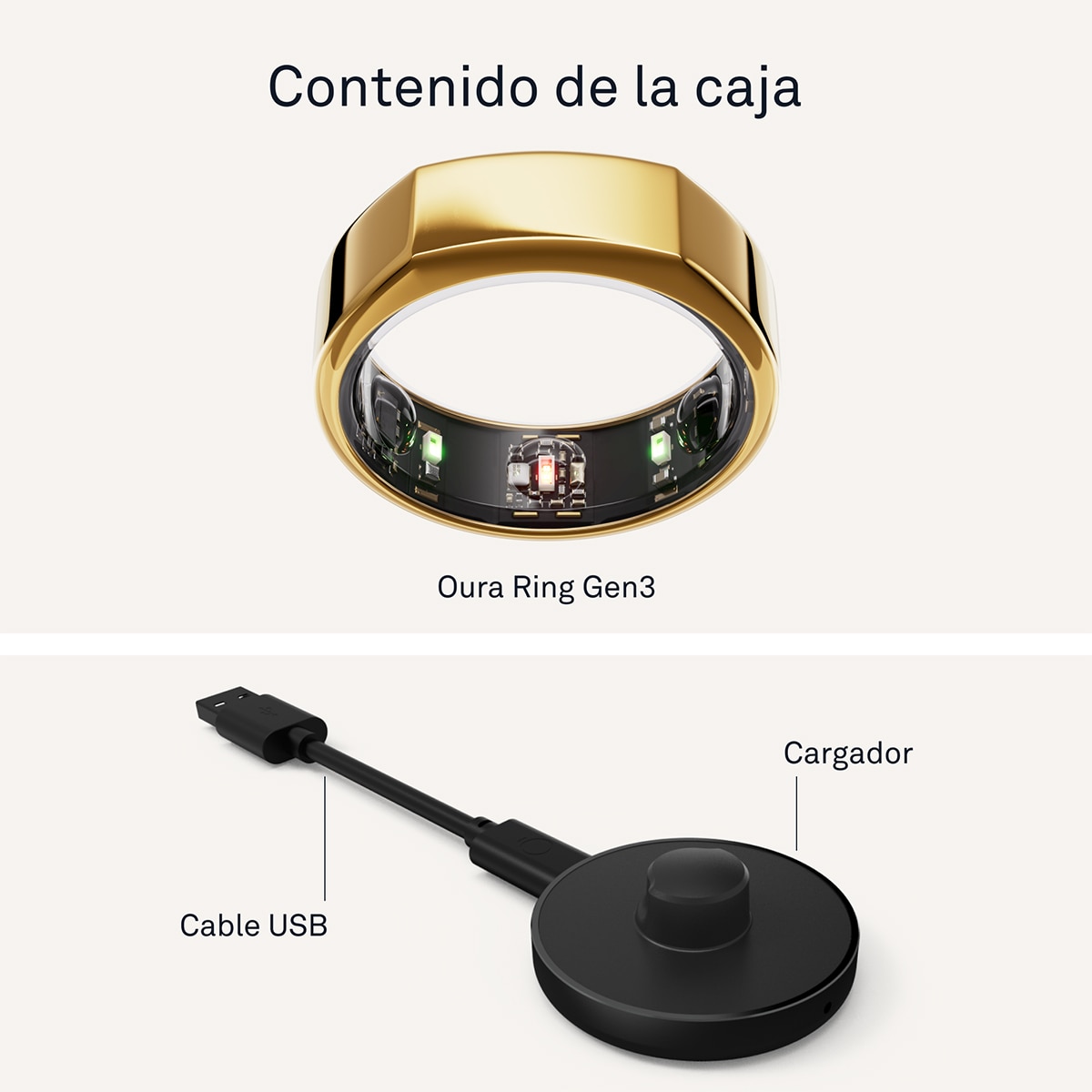 Anillo inteligente Oura Ring Gen3 Heritage Gold Oro-11