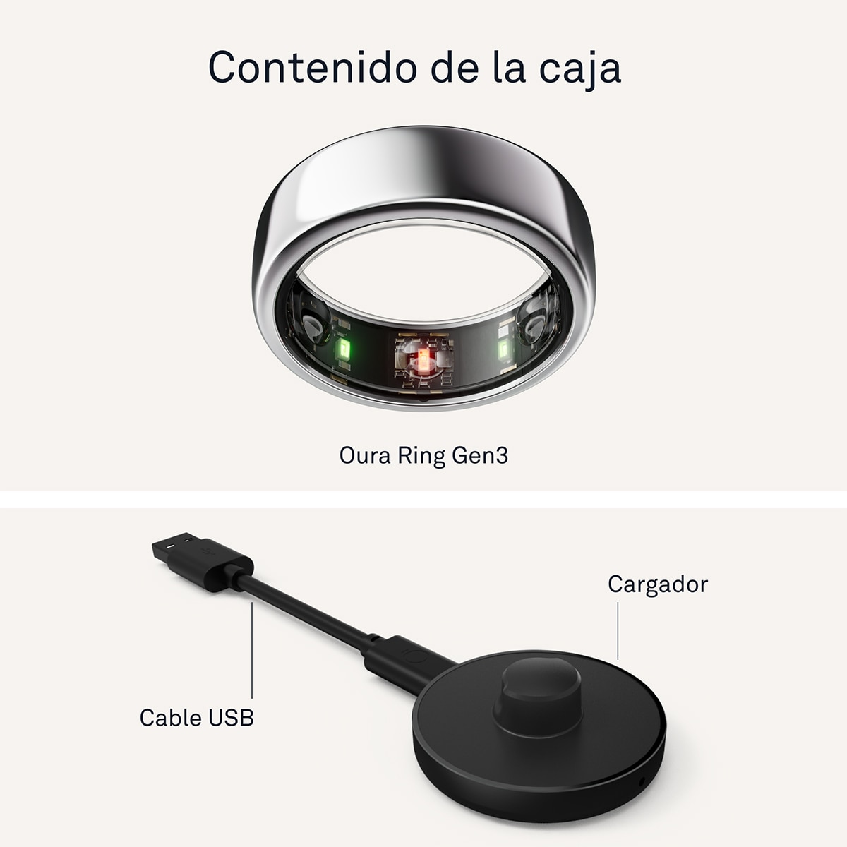 Anillo inteligente Oura Ring Gen3 Horizon Silver Plata-13