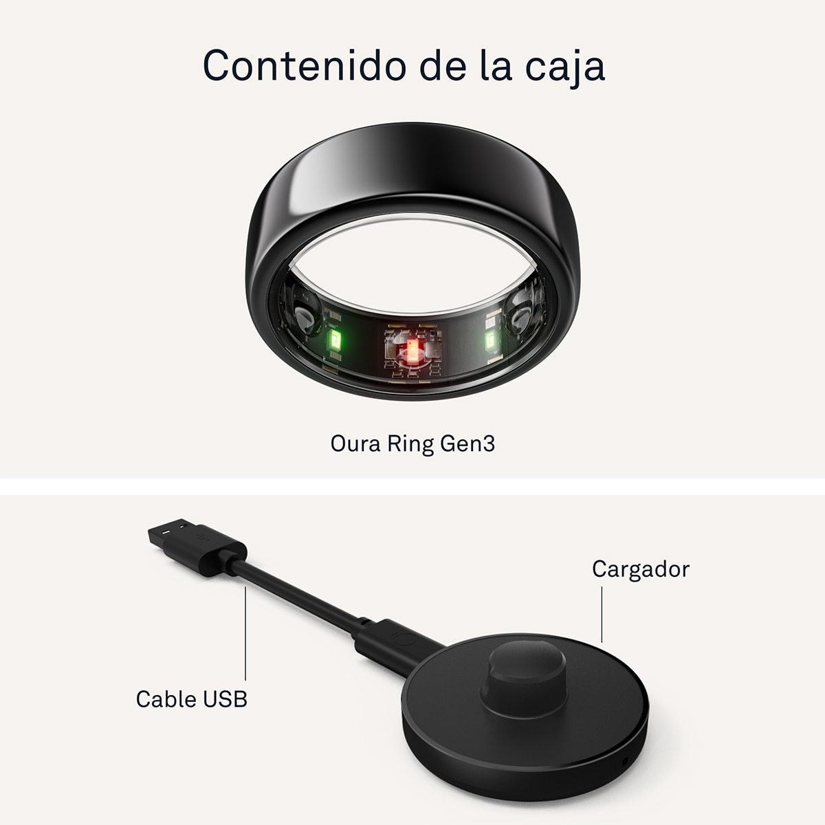 Anillo inteligente Oura Ring Gen3 Horizon Black Negro-11