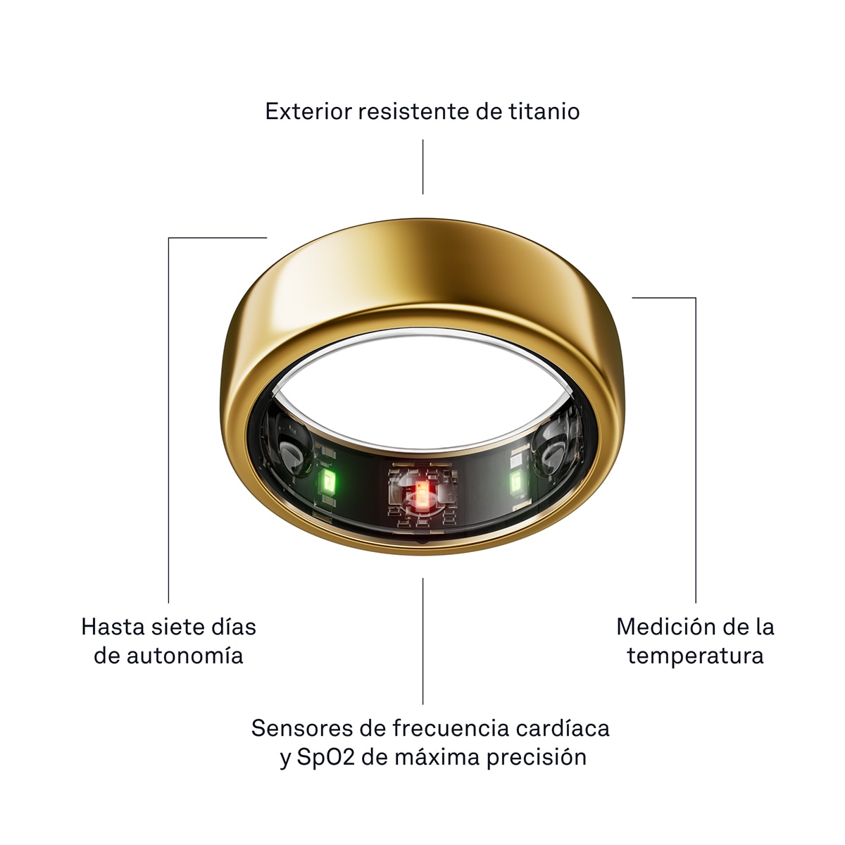 Anillo inteligente Oura Ring Gen3 Horizon Gold Oro-12