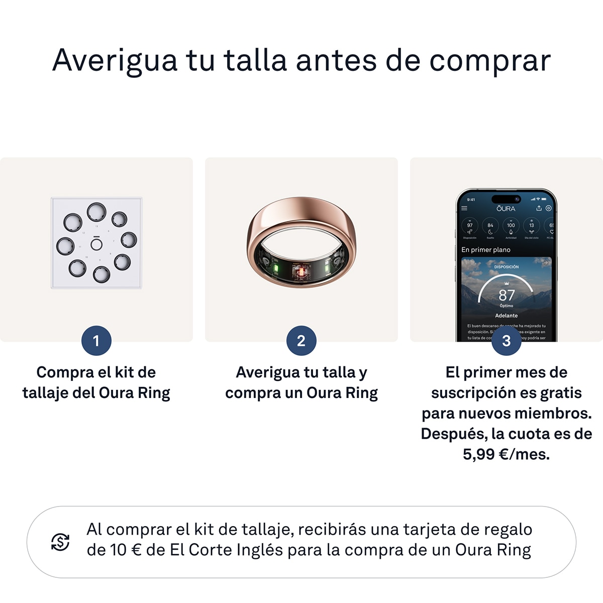 Anillo inteligente Oura Ring Gen3 Horizon Rose Gold Oro Rosa-4