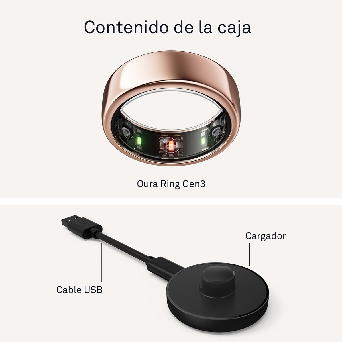 Anillo inteligente Oura Ring Gen3 Horizon Rose Gold Oro Rosa-10