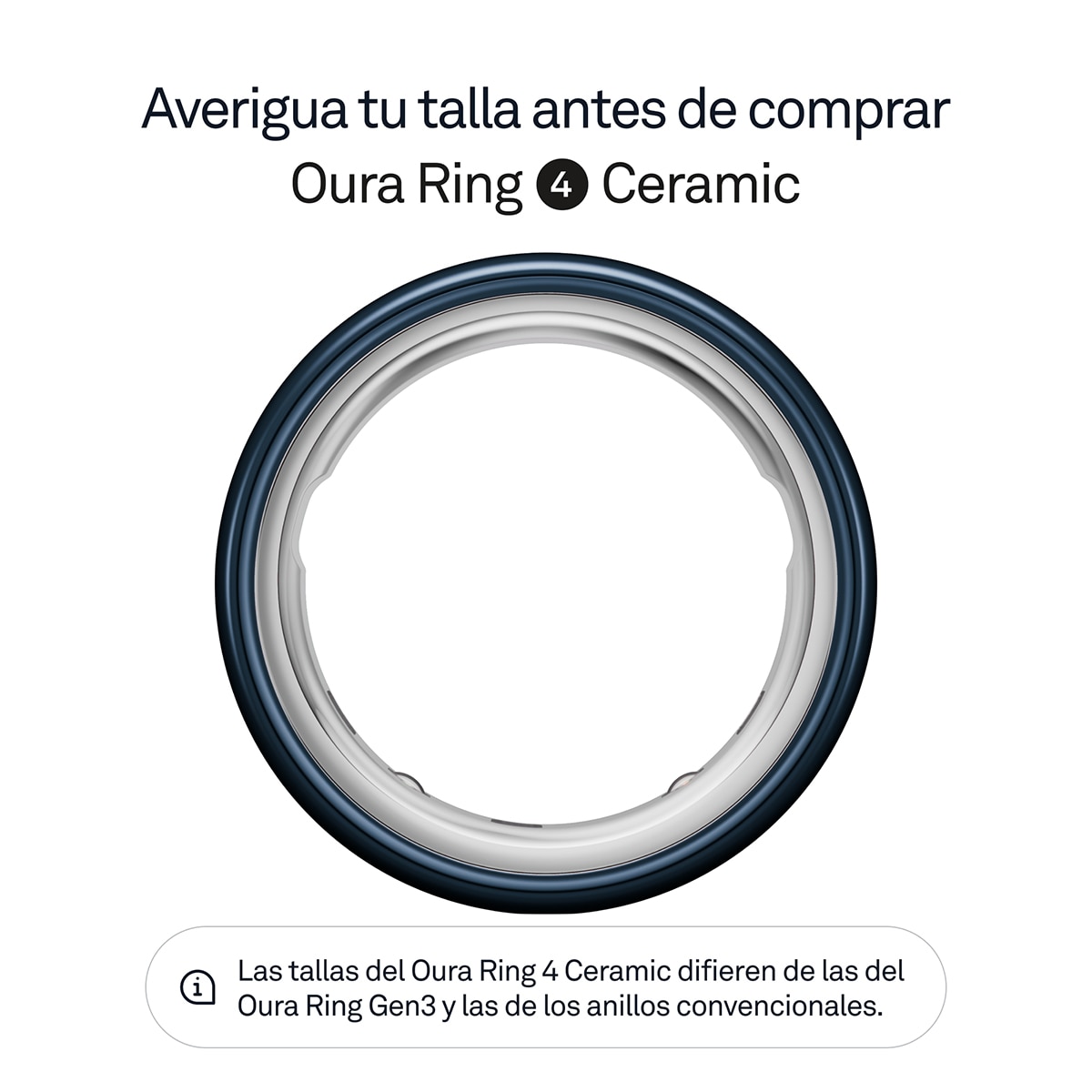 Anillo inteligente Oura Ring Gen4 Ceramic - Azul Medianoche 8 Azul Medianoche-4