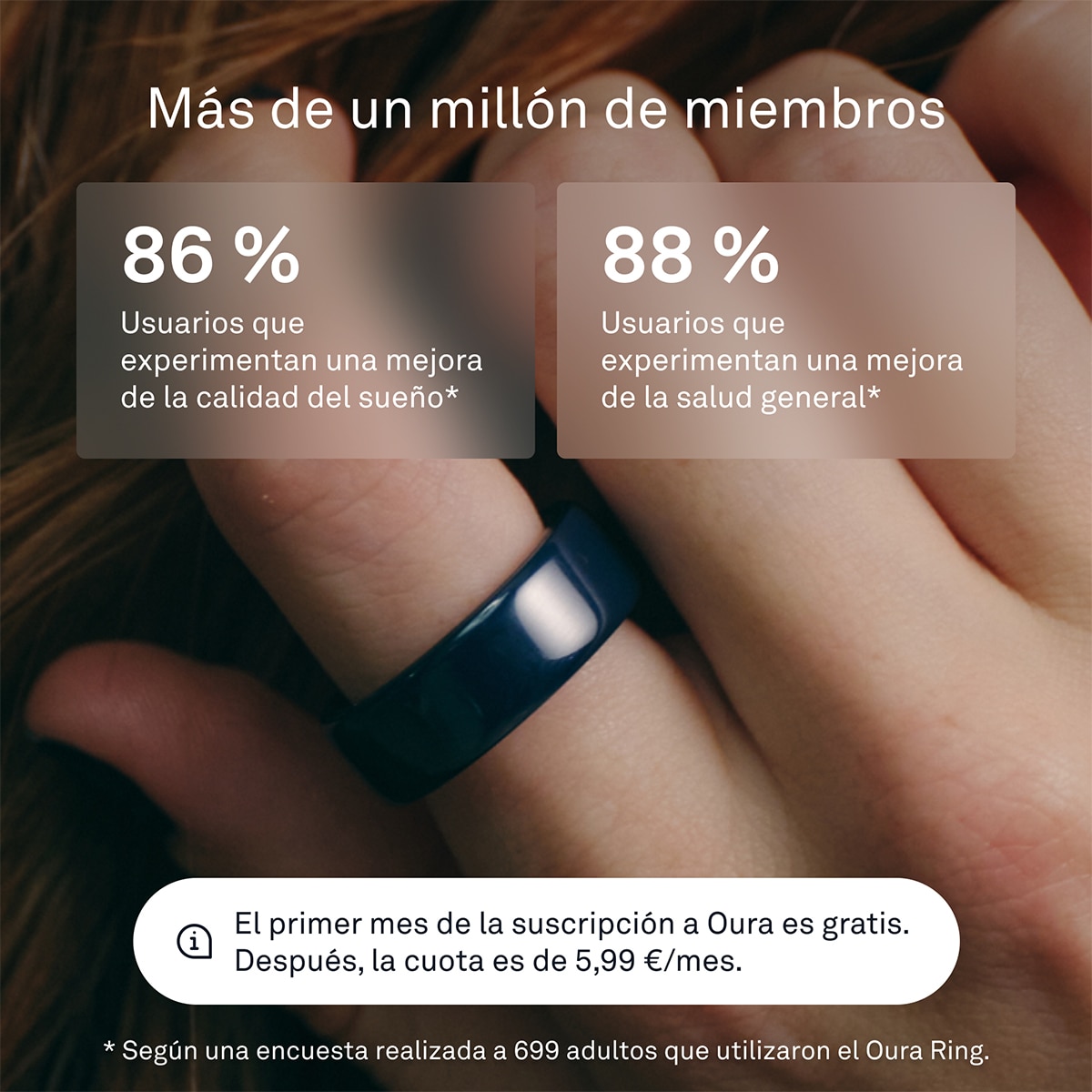 Anillo inteligente Oura Ring Gen4 Ceramic - Azul Medianoche 8 Azul Medianoche-9