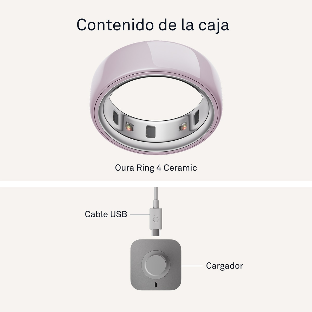 Anillo inteligente Oura Ring Gen4 Ceramic - Rosa 4 Rosa-10