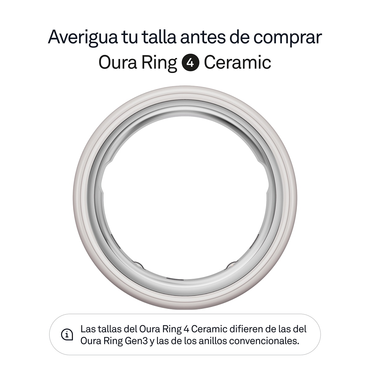 Anillo inteligente Oura Ring Gen4 Ceramic - Blanco Nube 7 Blanco Nube-4