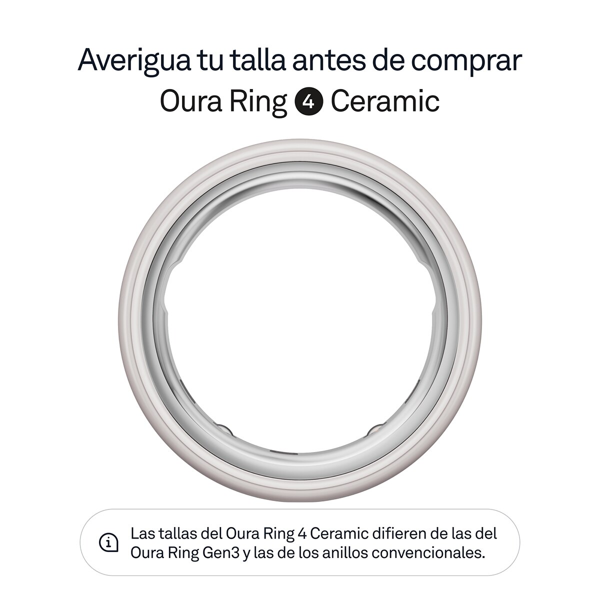 Anillo inteligente Oura Ring Gen4 Ceramic - Blanco Nube 5 Blanco Nube-4