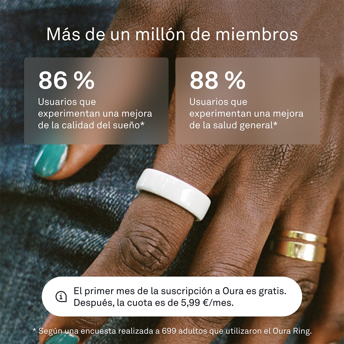 Anillo inteligente Oura Ring Gen4 Ceramic - Blanco Nube 5 Blanco Nube-9