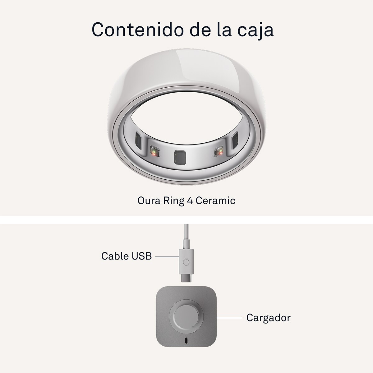 Anillo inteligente Oura Ring Gen4 Ceramic - Blanco Nube 5 Blanco Nube-10