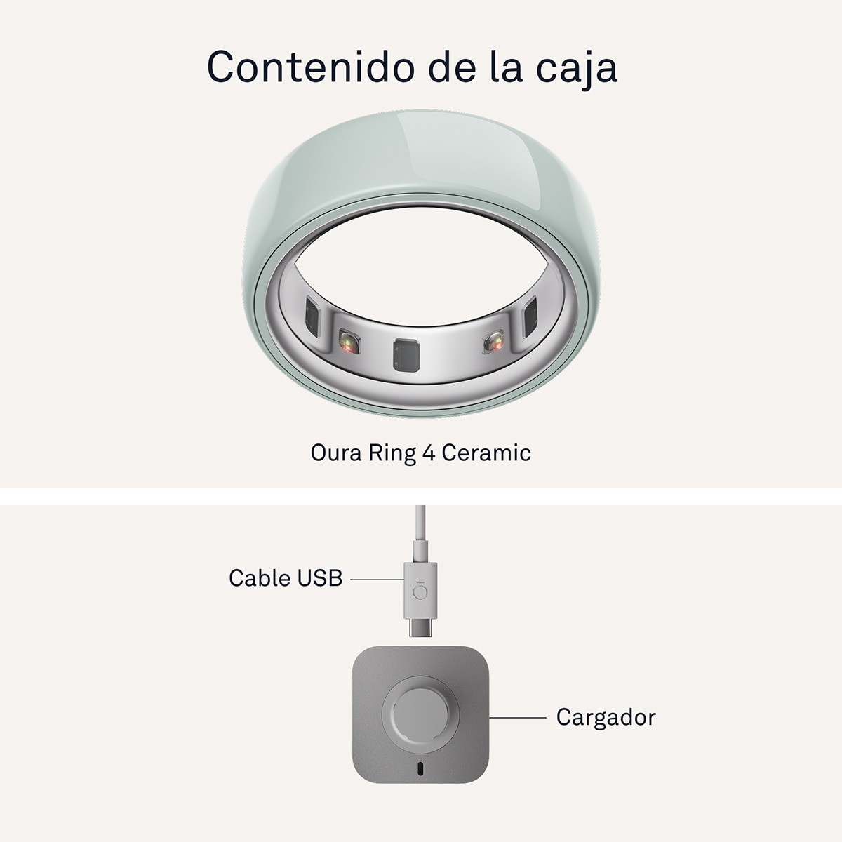 Anillo inteligente Oura Ring Gen4 Ceramic - Verde claro 4 Verde claro-10