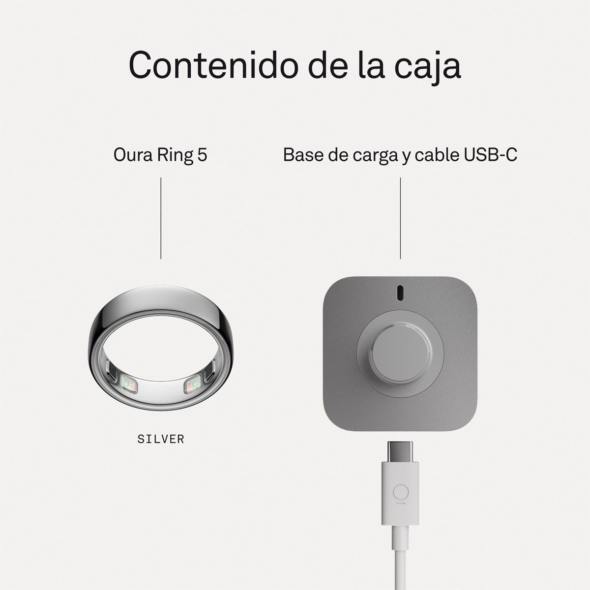 Anillo inteligente Oura Ring 5 Plata-8