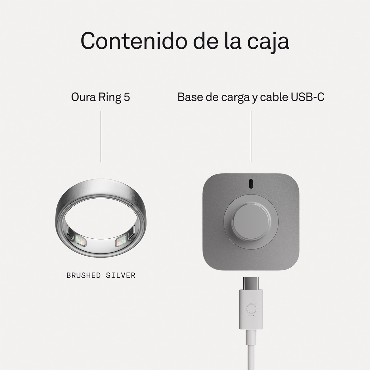 Anillo inteligente Oura Ring 5 Plata pulida-8