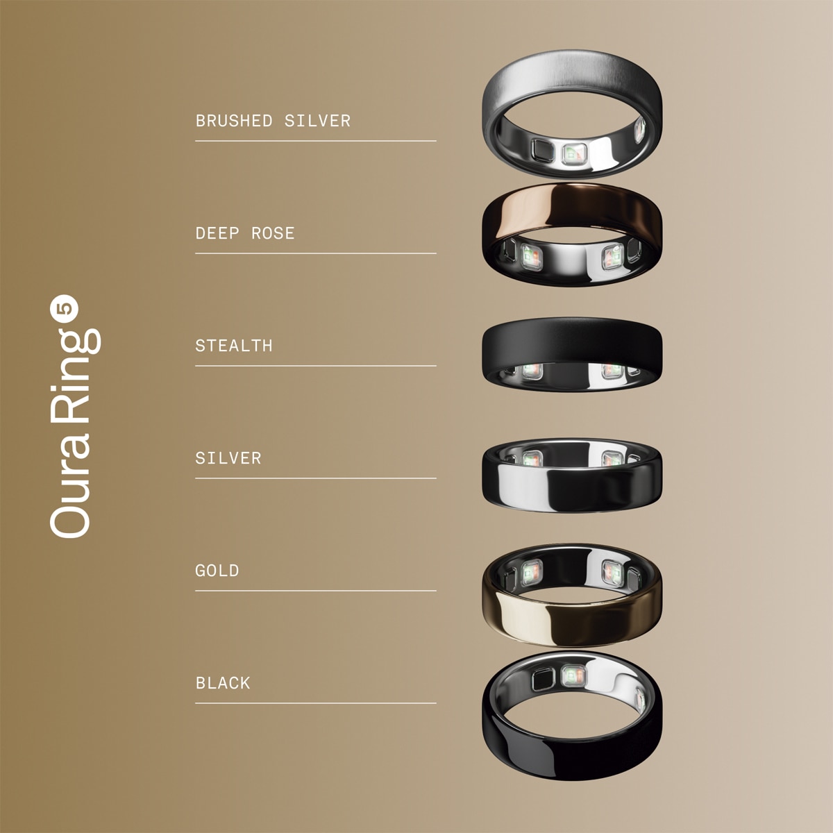 Anillo inteligente Oura Ring 5 Oro-7