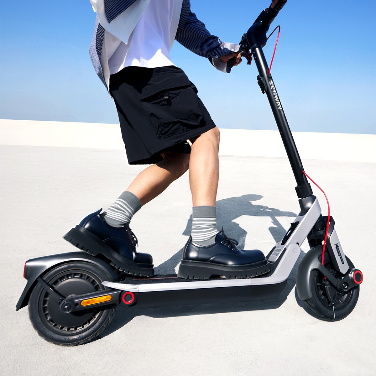 Trotinete Elétrica Ninebot E3 Prata-10