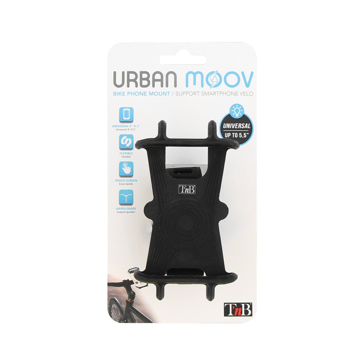 Soporte de bicileta para smartphone  T'NB Negro-3