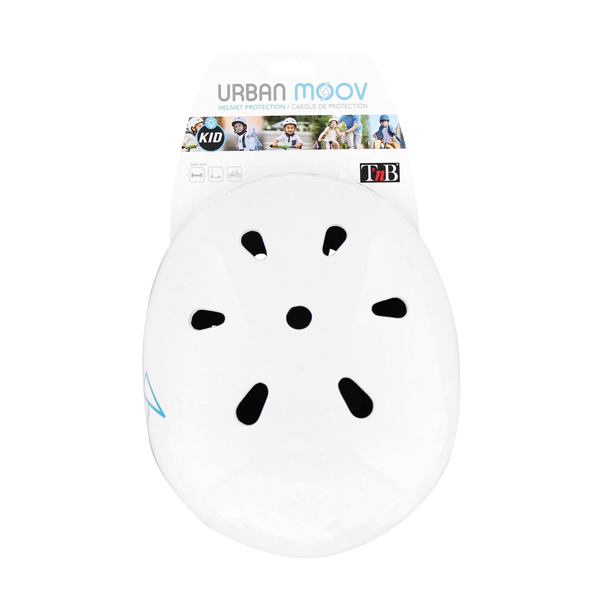 Casco protector T'nB Urban Moov tamaño "S" Blanco / Azul-2