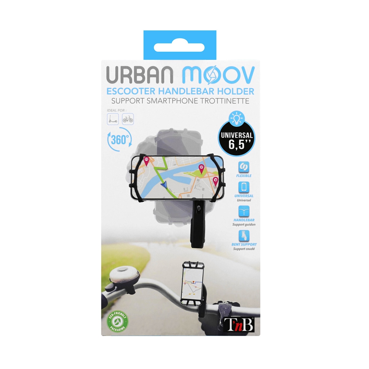 Soporte para smartphones hasta 6,5" TNB Negro-5