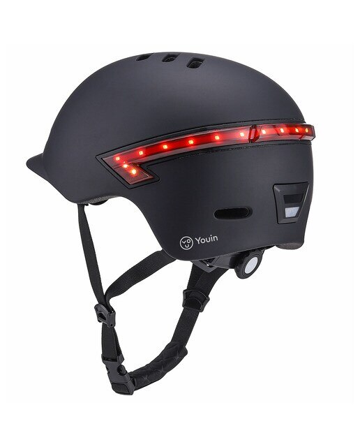Capacete Youin com LED Traseiro e Controlo Remoto Bluetooth (tamanho L) - Preto Preto-4